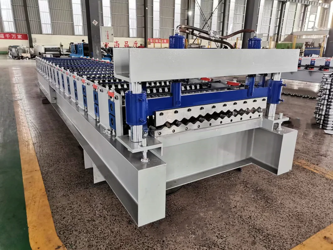 Corrugated Iron Sheet Making Machine Roof Panel Roll Forming PPGI Round Wave Metal Sheet Corrugated Panel Roll Forming Machine for Roofing Sheet